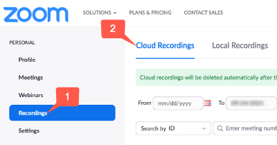 How to view Zoom cloud recordings