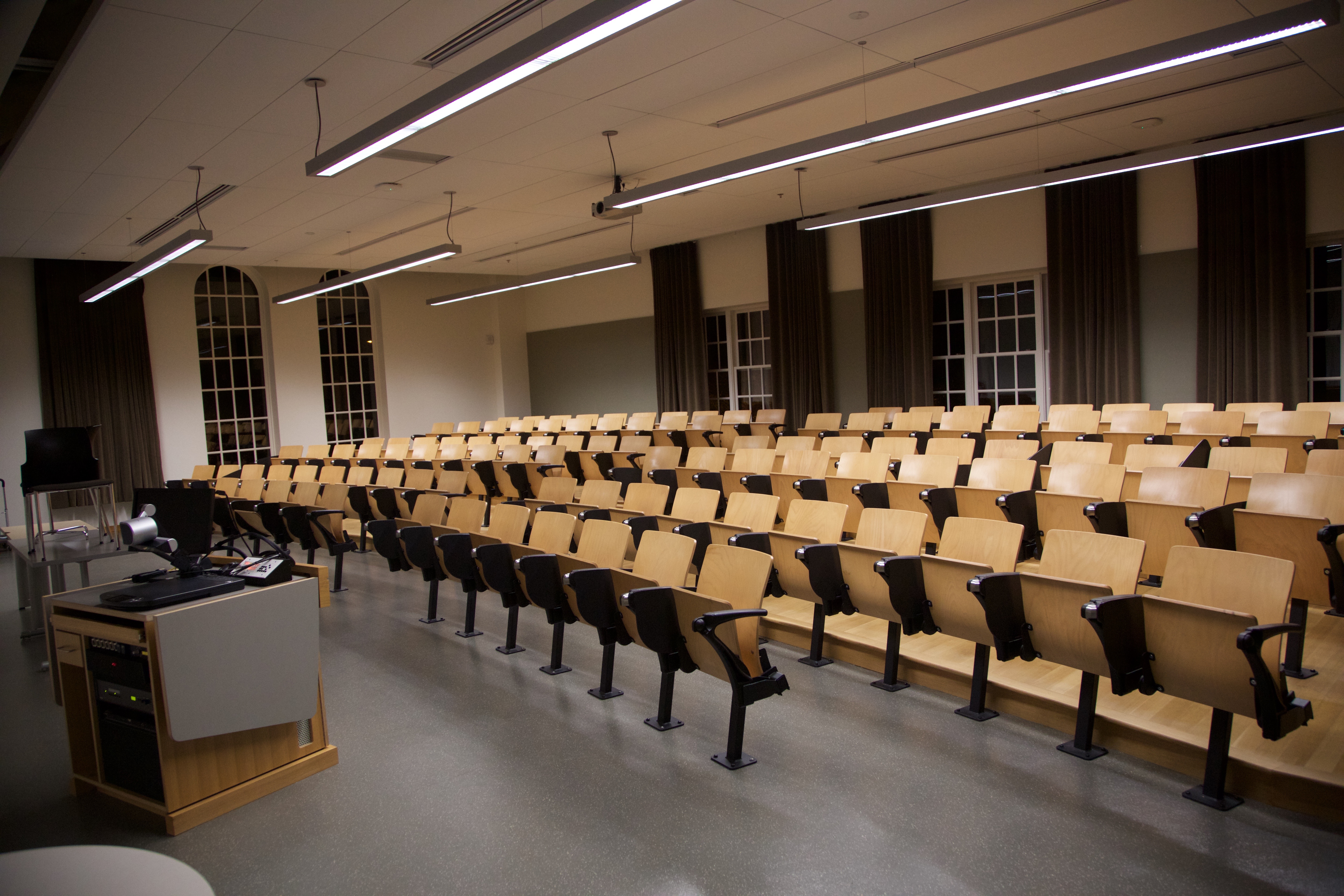 View of a lecture room from the back