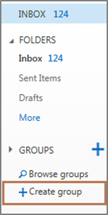 Create a Group Button is found underneath your Inbox and Folders in Mail