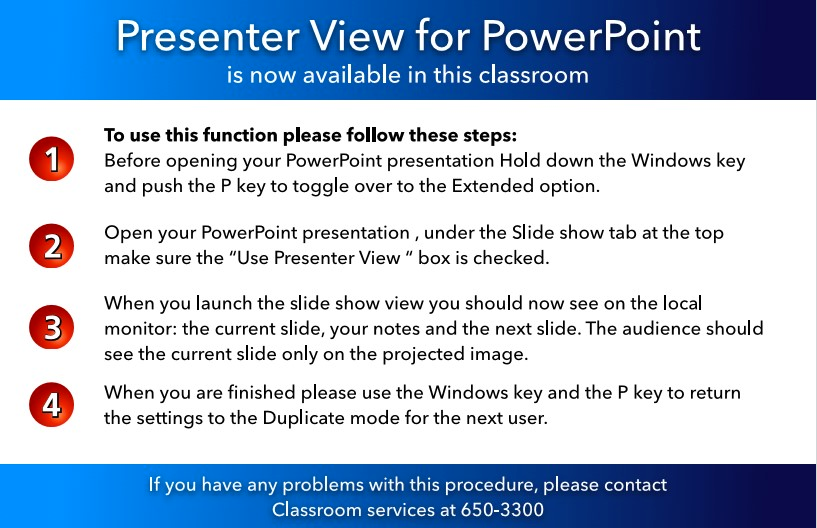 Power Point Presenter View Poster