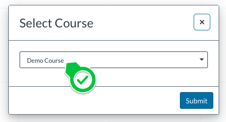 Student View - Select Course