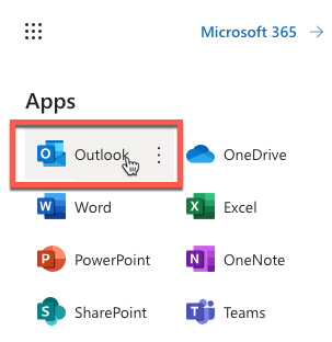 Click the "Outlook" button.
