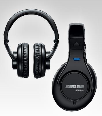 side and front view of headphones