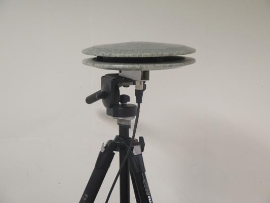 view of mic on a tripod
