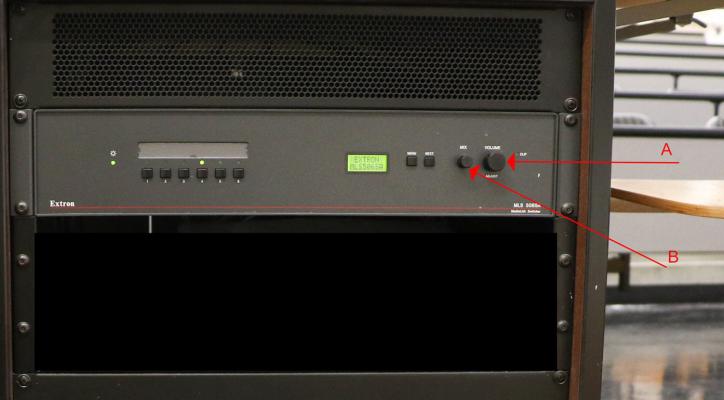 View of front of extron switcher