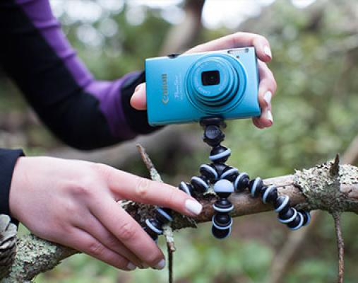 view of  GorillaPod shows adjustable legs that can bend in any direction you need them to go in.