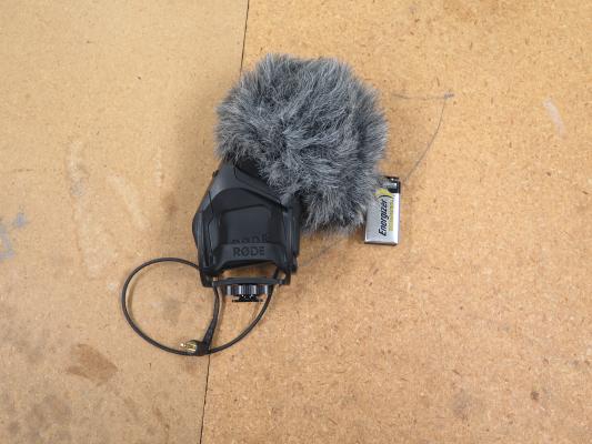 Shoe Mic and Wind Screen, Battery