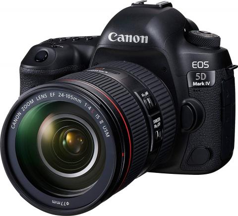 Front View of Canon EOS 5D With 24-105mm zoom lens